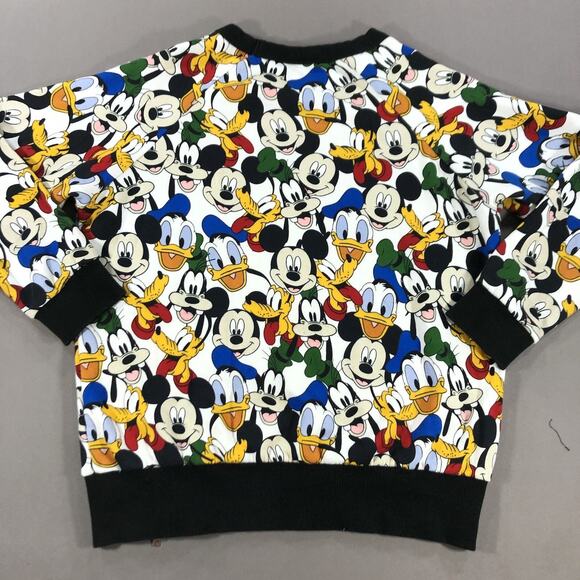 Disney Mickey and Friends Sweatshirt Cream Minnie Mouse AOP Women's One Size - Picture 2 of 8